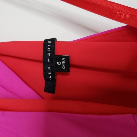 NEW Alex Marie Kensley Criss Cross Halter Gown Fuchsia Pink Goddess Castlecore - Picture 3 of 16